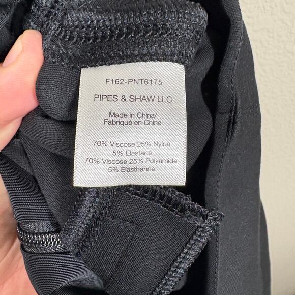 Veronica Beard Size 4 Zip Back High Waisted Leggings Pants Black Nylon Blend - Picture 8 of 9